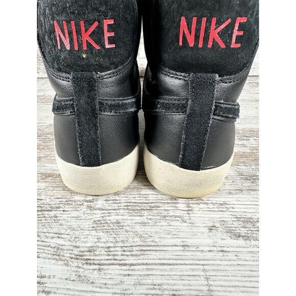 Women's Nike Blazer Mid Rebel Black/Cheetah Print Leather Sneakers Sz 6.5 - Picture 6 of 10